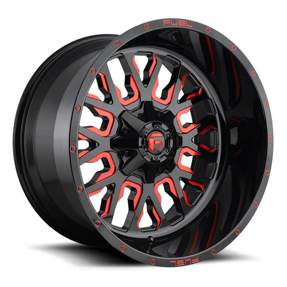 Fuel Wheels Stroke Gloss Black Red Tinted Clear 6-Lug Wheel; 24x14; -75mm Offset (19-23 Ranger)