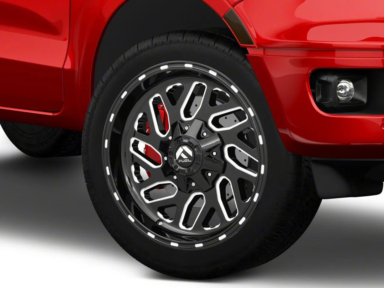 Fuel Wheels Triton Gloss Black Milled 6-Lug Wheel; 24x12; -44mm Offset (19-23 Ranger)