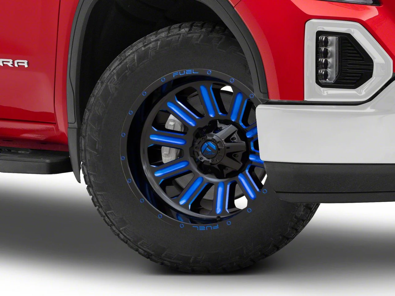 Fuel Wheels Hardline Gloss Black with Blue Tinted Clear 6-Lug Wheel; 20x9; 20mm Offset (19-26 Sierra 1500)