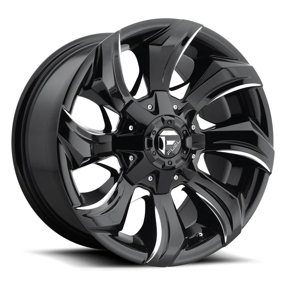 Fuel Wheels Strykr Gloss Black Milled 8-Lug Wheel; 20x9; 1mm Offset (20-26 Sierra 2500 HD)