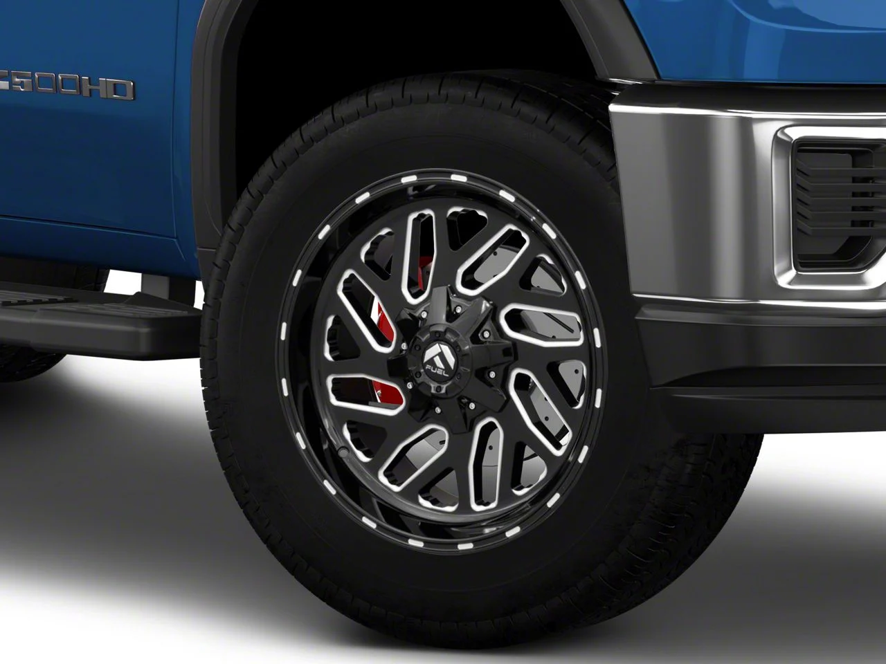 Fuel Wheels Triton Gloss Black Milled 8-Lug Wheel; 20x9; 20mm Offset (20-26 Sierra 2500 HD)