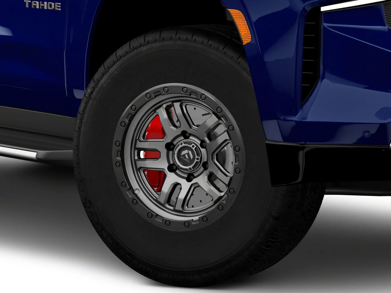 Fuel Wheels Ammo Matte Gunmetal with Black Bead Ring 6-Lug Wheel; 17x9; -12mm Offset (21-26 Tahoe)
