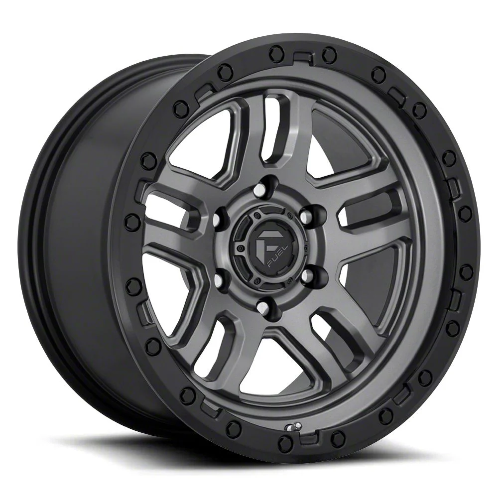Fuel Wheels Ammo Matte Gunmetal with Black Lip 6-Lug Wheel; 20x9; 20mm Offset (21-26 Tahoe)