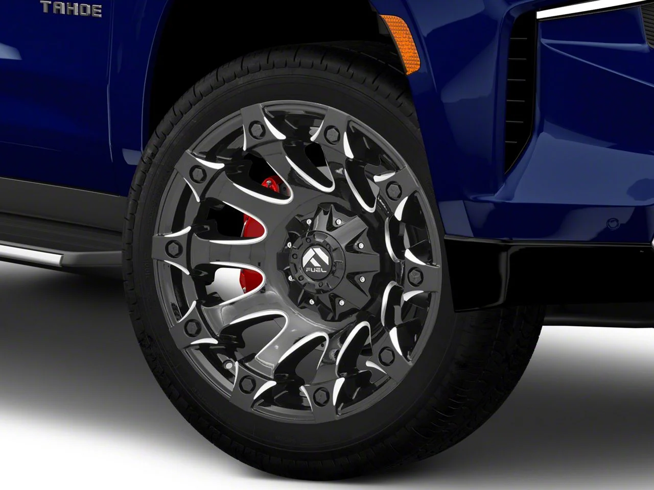 Fuel Wheels Battle Axe Gloss Black Milled 6-Lug Wheel; 22x12; -44mm Offset (21-26 Tahoe)