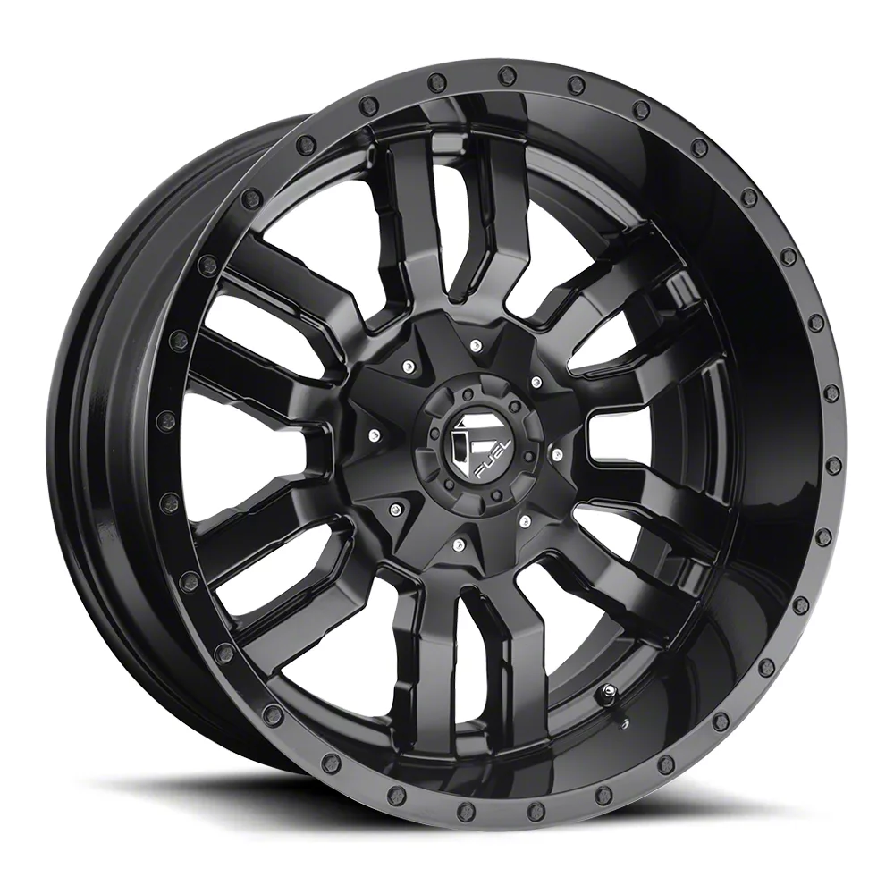 Fuel Wheels Sledge Matte Black Gloss Black Lip 6-Lug Wheel; 24x12; -44mm Offset (21-26 Tahoe)