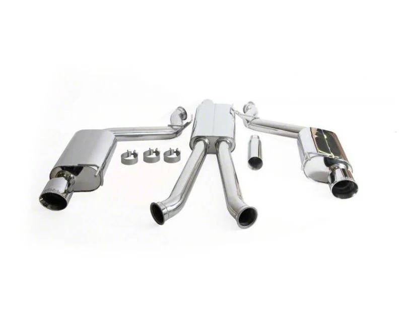3-Inch Street Cat-Back Exhaust System with Polished Tips (15-23 Mustang EcoBoost w/o Active Exhaust)