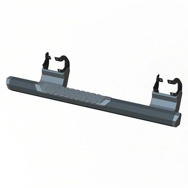 GEM Tubes Octa Series Nerf Side Step Bars; Textured Black (17-26 F-350 Super Duty Regular Cab)