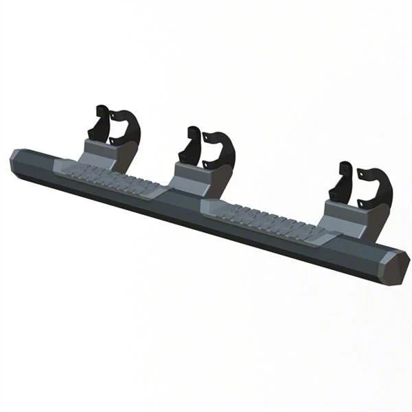 GEM Tubes Octa Series Nerf Side Step Bars; Textured Black (17-26 F-350 Super Duty SuperCab)