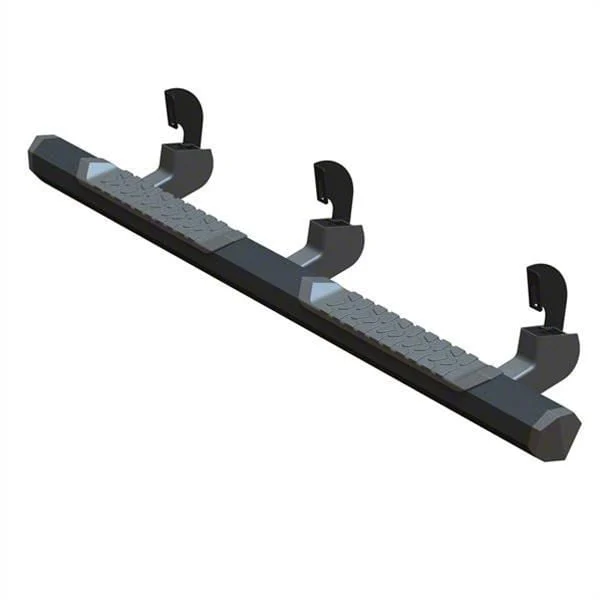 GEM Tubes Octa Series Nerf Side Step Bars; Textured Black (07-13 Sierra 1500 Extended Cab)
