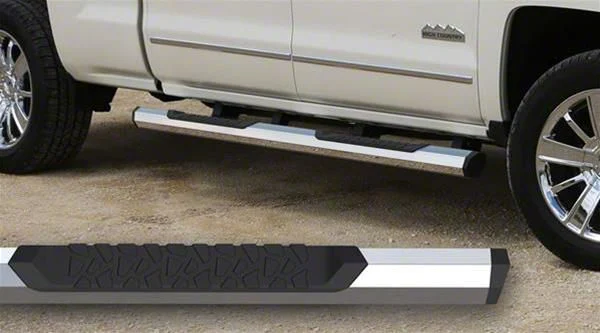 GEM Tubes Octa Series Nerf Side Step Bars; Chrome (14-18 Silverado 1500 Regular Cab)