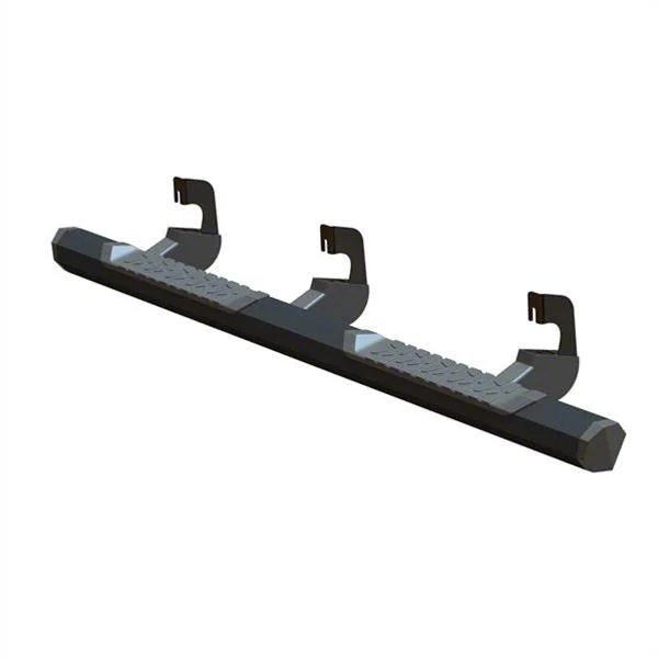 GEM Tubes Octa Series Nerf Side Step Bars; Textured Black (14-18 Silverado 1500 Double Cab)