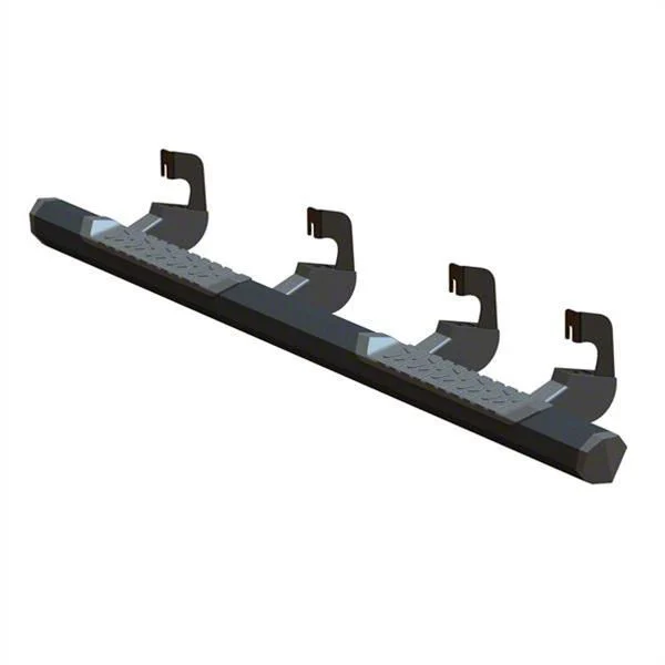 GEM Tubes Octa Series Nerf Side Step Bars; Textured Black (14-18 Silverado 1500 Crew Cab)