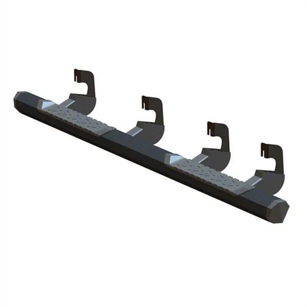 GEM Tubes Octa Series Nerf Side Step Bars; Textured Black (15-19 6.0L Silverado 2500 HD Crew Cab)