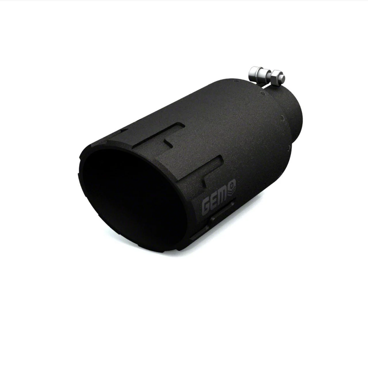 GEM Tubes Hammer Cut Exhaust Tip; 3-Inch; Black (Fits 3-Inch Tailpipe)