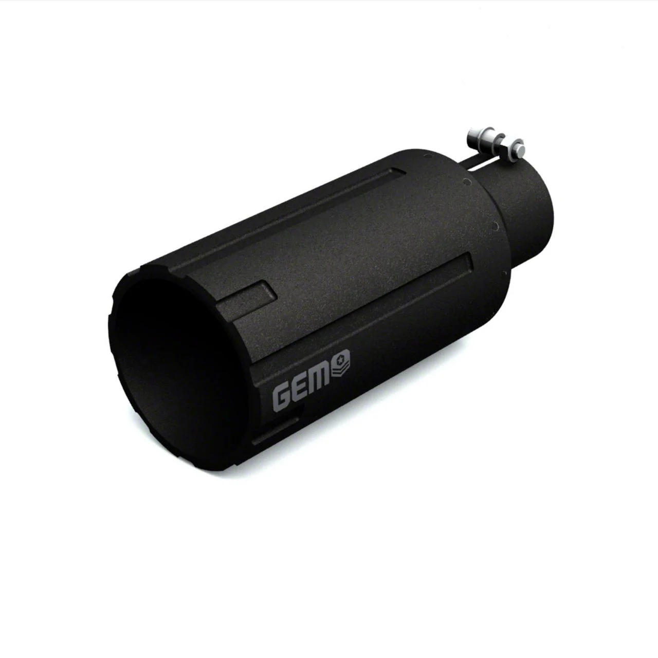GEM Tubes Barrel Cut Exhaust Tip; 3.50-Inch; Black (Fits 3.50-Inch Tailpipe)