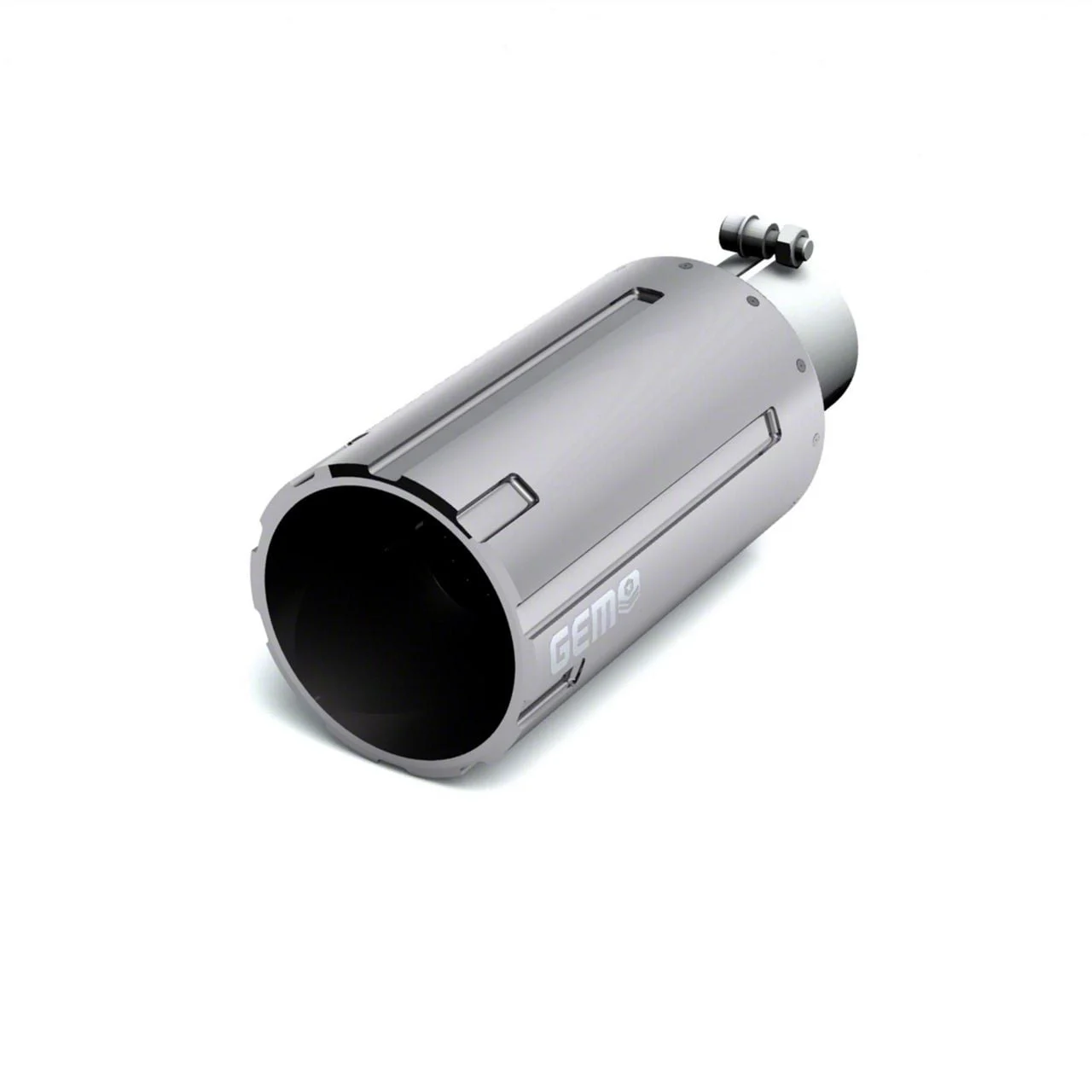 GEM Tubes Barrel Cut Exhaust Tip; 3.50-Inch; Chrome (Fits 3.50-Inch Tailpipe)