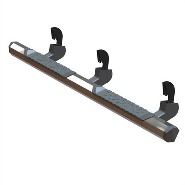 GEM Tubes Octa Series Nerf Side Step Bars; Chrome (07-14 6.0L Silverado 3500 HD Extended Cab)