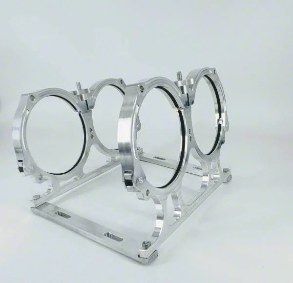 Granatelli Motor Sports Dual Billet Aluminum Nitrous Bottle Bracket for 10/15 lb. and 12 lb. Composite Bottles (Universal; Some Adaptation May Be Required)