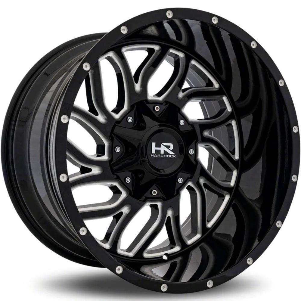 Hardrock Offroad Destroyer Gloss Black Milled 6-Lug Wheel; 20x9; 0mm Offset (07-13 Sierra 1500)