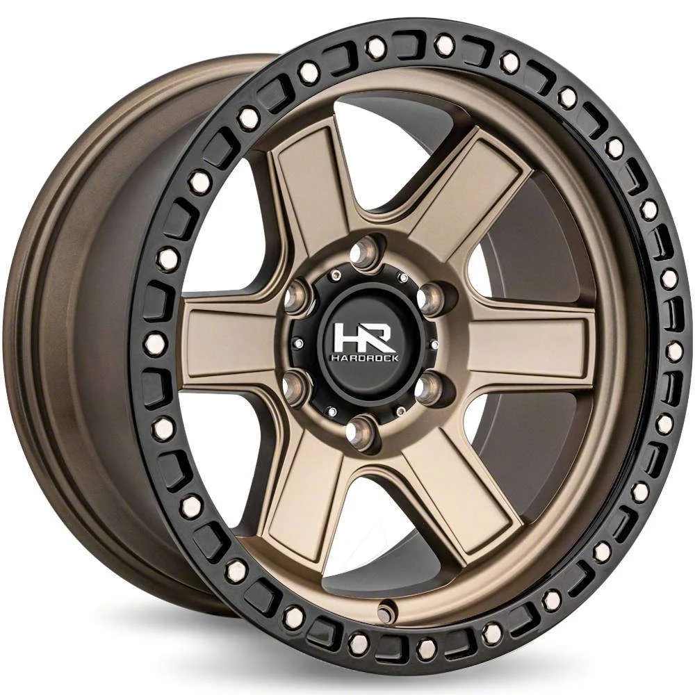 Hardrock Offroad H104 Matte Bronze 6-Lug Wheel; 17x9; -12mm Offset (07-13 Sierra 1500)