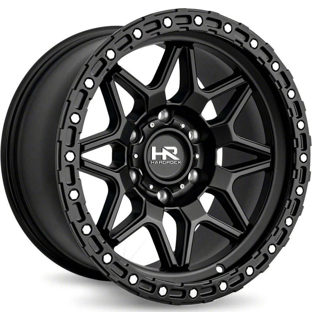 Hardrock Offroad H105 Matte Black 6-Lug Wheel; 17x9; -12mm Offset (07-13 Sierra 1500)