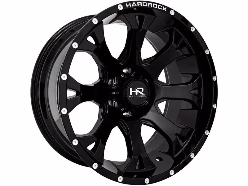 Hardrock Offroad BloodShot Xposed Gloss Black 6-Lug Wheel; 20x12; -44mm Offset (15-20 Tahoe)