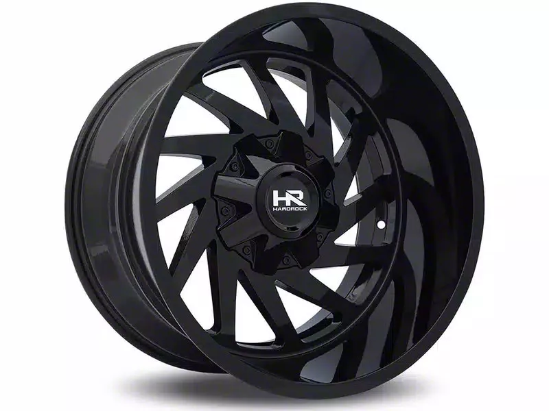Hardrock Offroad Crusher Gloss Black 6-Lug Wheel; 20x12; -44mm Offset (19-26 Sierra 1500)