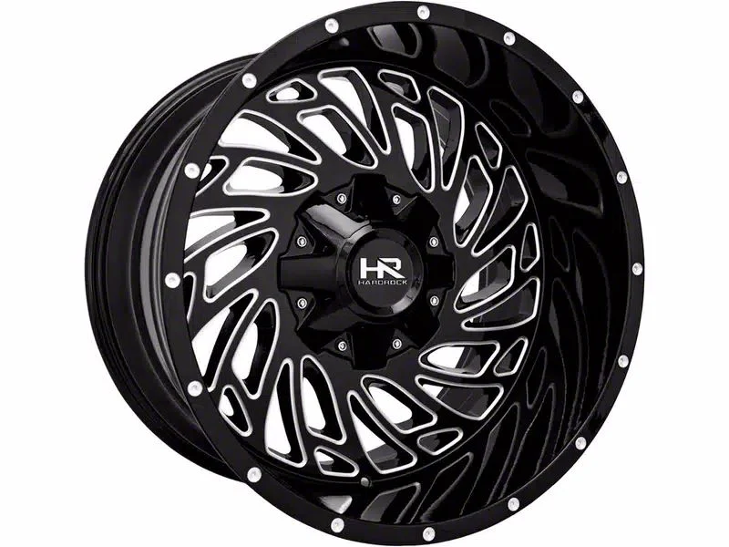 Hardrock Offroad Attack Gloss Black Milled 6-Lug Wheel; 20x10; -19mm Offset (21-26 Tahoe)