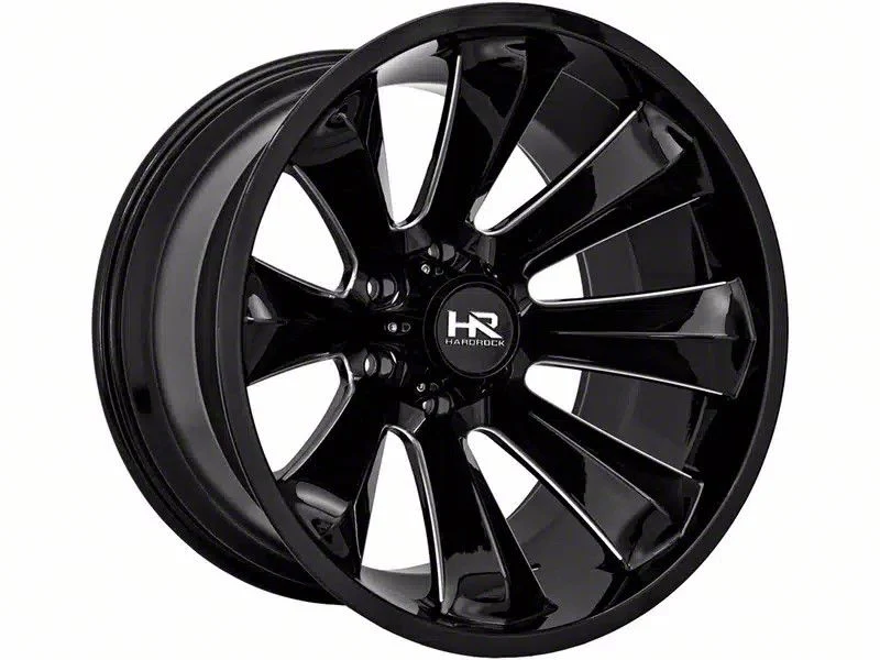 Hardrock Offroad Xplosive Xposed Gloss Black Milled 6-Lug Wheel; 20x10; -19mm Offset (21-26 Tahoe)
