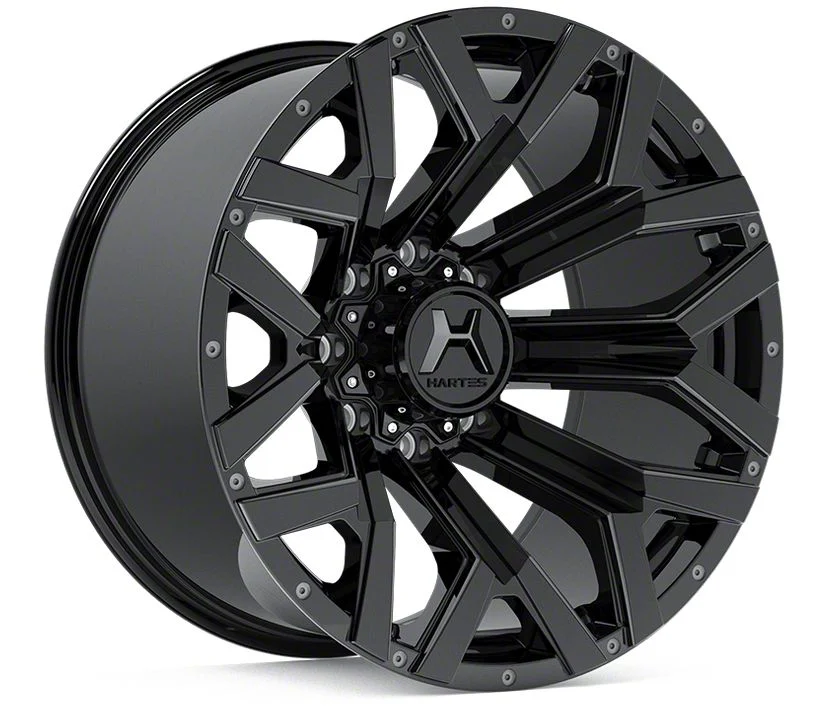 Hartes Metal Hawkish Gloss Black Milled with Satin Dark Tint 6-Lug Wheel; 20x10; -18mm Offset (07-14 Tahoe)