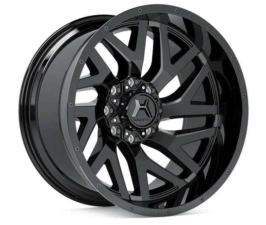 Hartes Metal Stealth Gloss Black Milled with Satin Dark Tint 6-Lug Wheel; Left Directional; 20x10; -18mm Offset (07-14 Tahoe)