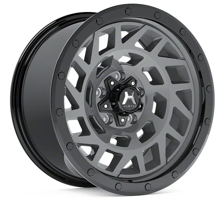 Hartes Metal Monster Anthracite with Black Simulated Beadlock 6-Lug Wheel; 17x8.5; 6mm Offset (07-14 Tahoe)