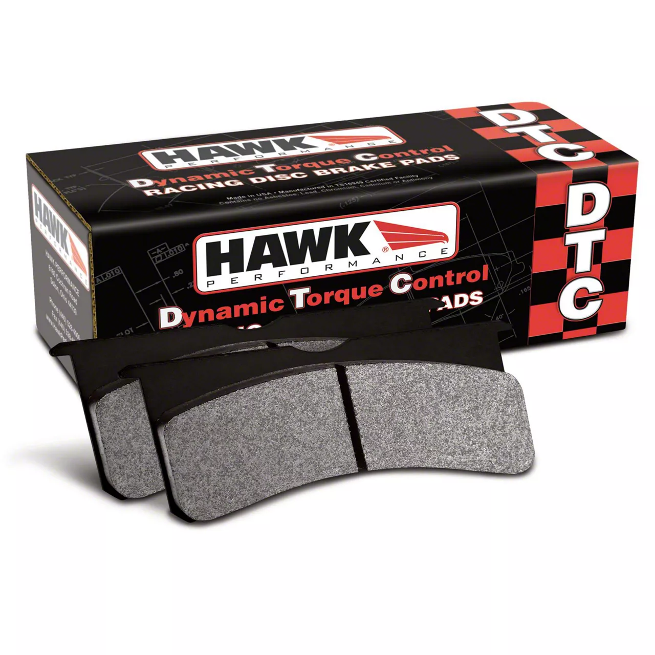 Hawk Performance DTC-60 Brake Pads; 1-Piece; Rear Pair (06-08 Corvette C6 Z06)