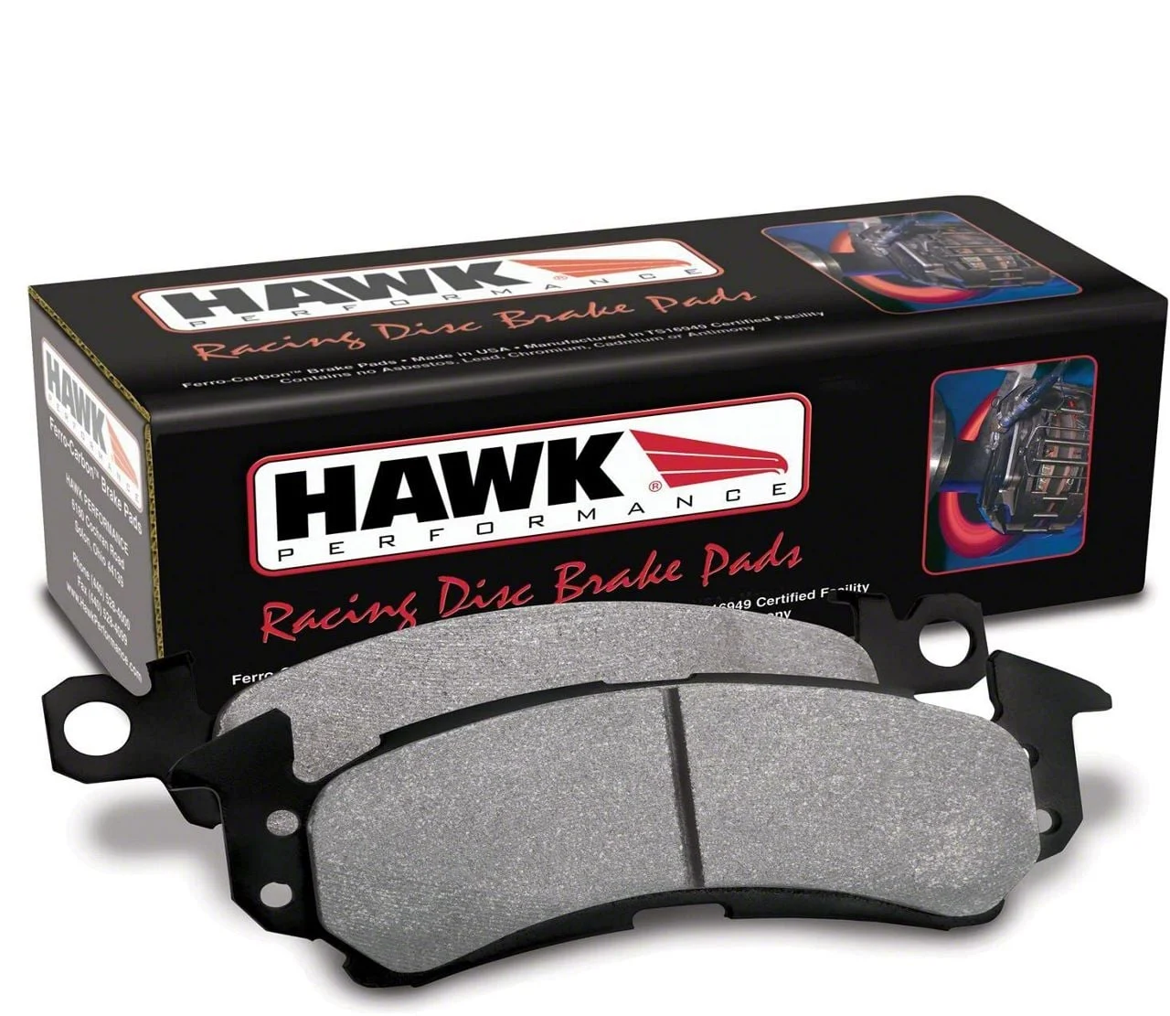 Hawk Performance HP Plus Brake Pads; Front Pair (09-13 Corvette C6 ZR1; 12-13 Corvette C6 Z06 w/ Carbon Ceramic Brakes; 15-19 Corvette C7 Grand Sport & Z06 w/ Z07 Brake Package)