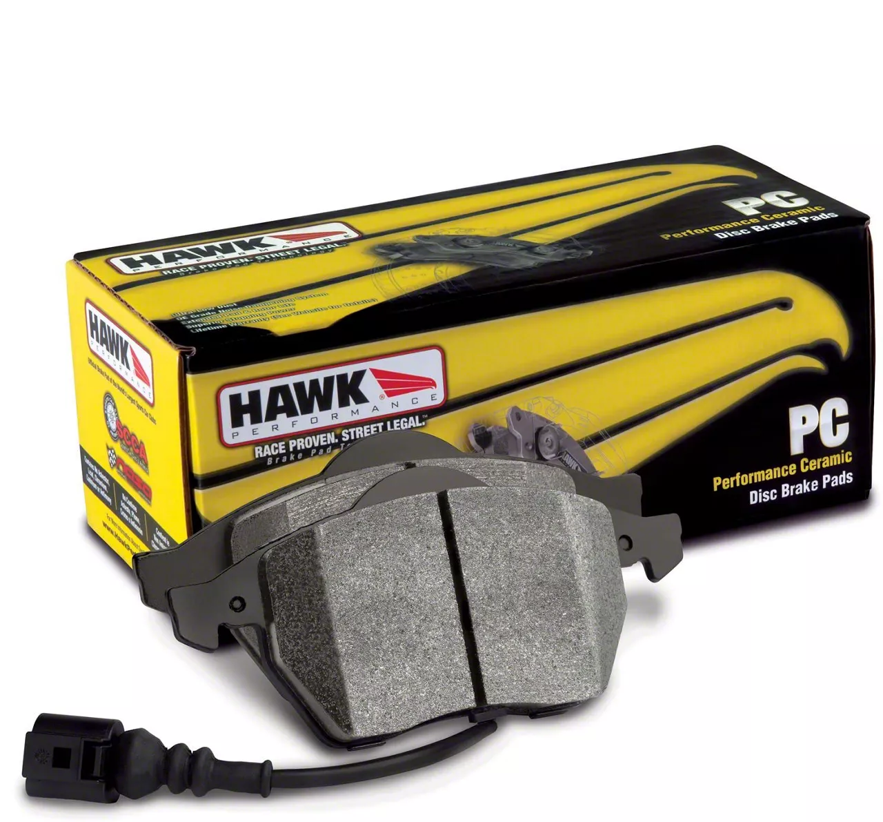 Hawk Performance Performance Ceramic Brake Pads; Front Pair (14-19 Corvette C7 Stingray w/ J55 Brake Package & Round Weights)