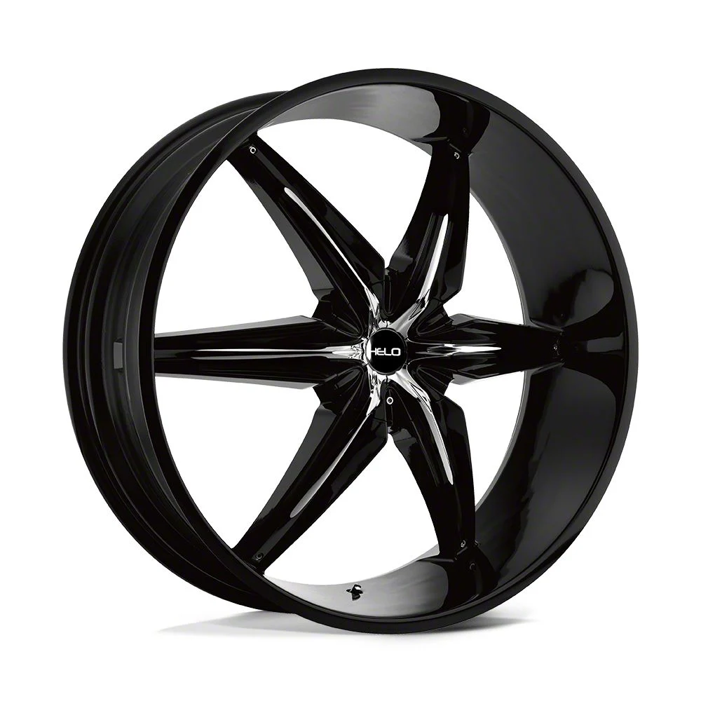 HELO HE866 Gloss Black with Removable Chrome Accents Wheel; 20x8.5; 35mm Offset (06-10 RWD Charger)
