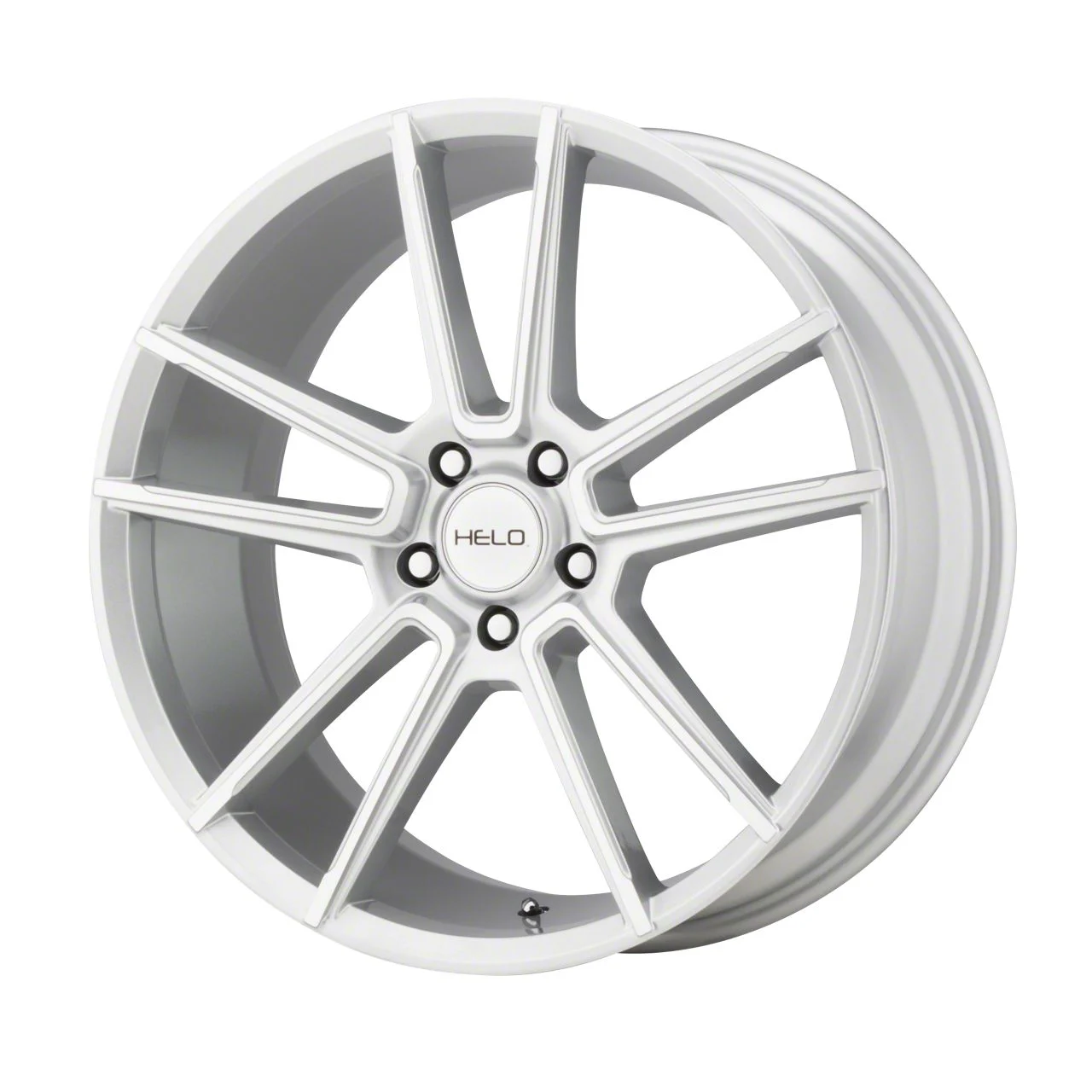 HELO HE911 Silver Machined Wheel; 18x8; 40mm Offset (11-23 AWD Charger)