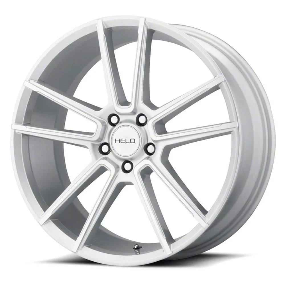 HELO HE911 Silver Machined Wheel; 20x8.5; 40mm Offset (21-26 Mustang Mach-E)
