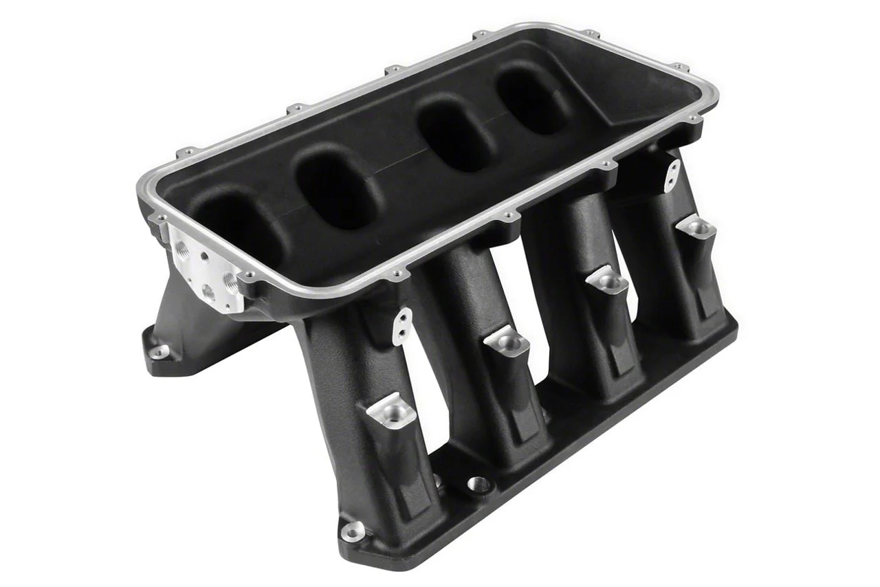 Holley EFI Gen II HEMI Hi-Ram Intake Manifold Base; Black (08-20 5.7L HEMI, 6.1L HEMI, 6.4L HEMI Challenger)
