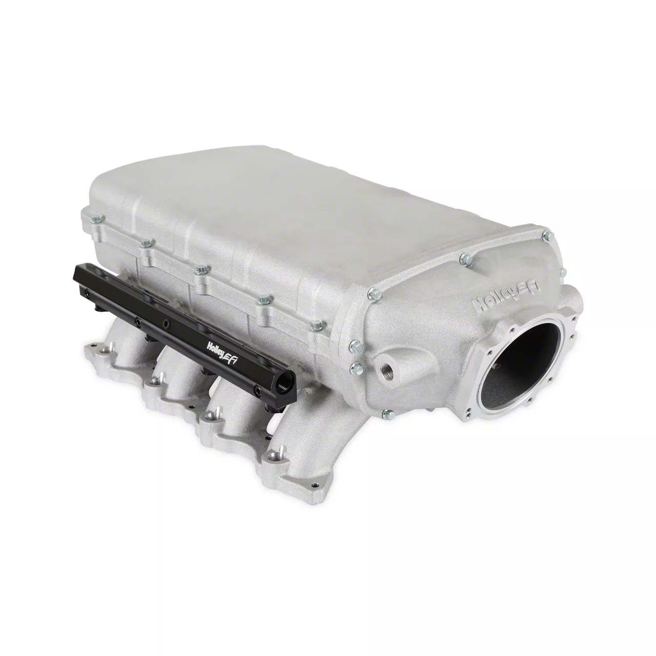Holley EFI Ultra Lo-Ram Intake Manifold with 2015-2023 GT350/GT500 Throttle Body Mount; Satin (11-23 Mustang GT, GT350)
