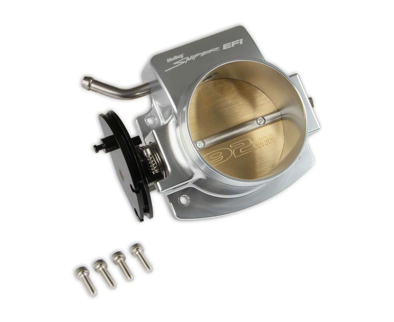 Sniper EFI 92mm LS Throttle Body for Sniper EFI Intake Manifolds; Silver (08-20 5.7L HEMI, 6.1L HEMI, 6.4L HEMI Challenger)