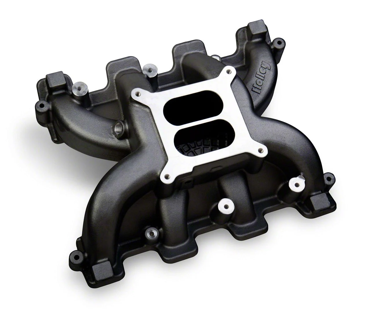 Holley GM LS3/L92 Dual Plane Carbureted Intake Manifold; Black (2008 6.2L Tahoe)