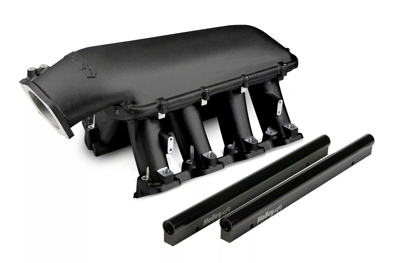 Holley GM LS3/L92 Modular EFI Hi-Ram Intake Manifold with 105mm LS Throttle Body Mount; Black (07-08 6.2L Yukon)