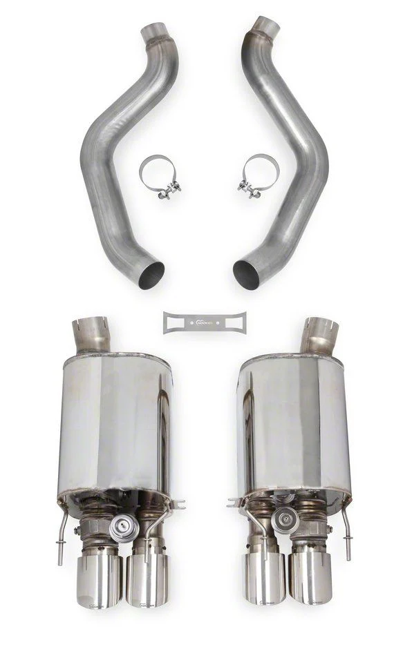 Hooker BlackHeart Axle-Back Exhaust System with Polished Tips (05-07 6.0L Corvette C6 w/ NPP Dual Mode Exhaust)