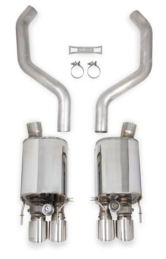 Hooker BlackHeart Axle-Back Exhaust System with Polished Tips (06-13 Corvette Z06 w/ NPP Dual Mode Exhaust)