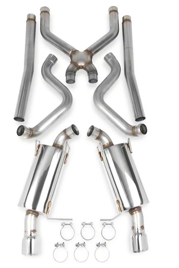 Hooker BlackHeart Cat-Back Exhaust System with Polished Tips (11-14 Mustang GT)