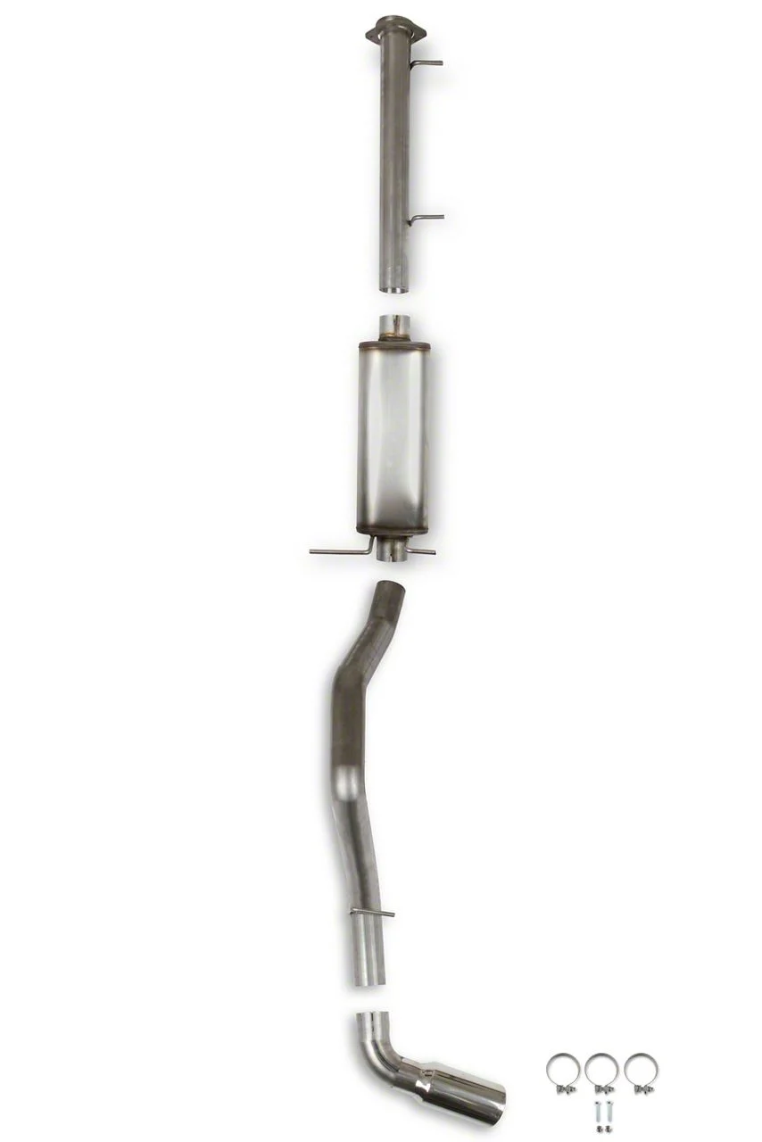 Hooker BlackHeart Single Exhaust System with Polished Tip; Side Exit (15-19 6.0L Silverado 3500 HD Double Cab w/ 6.50-Foot Standard Box)