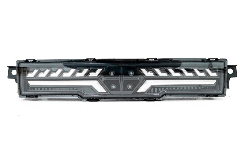 OLM V2 F1 Rear Fog Light (Clear Lens, Black Base, White Bar) - 2022 BRZ / GR86