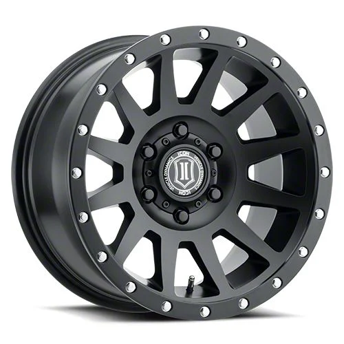 ICON Alloys Compression Satin Black 6-Lug Wheel; 18x9; 25mm Offset (07-14 Tahoe)