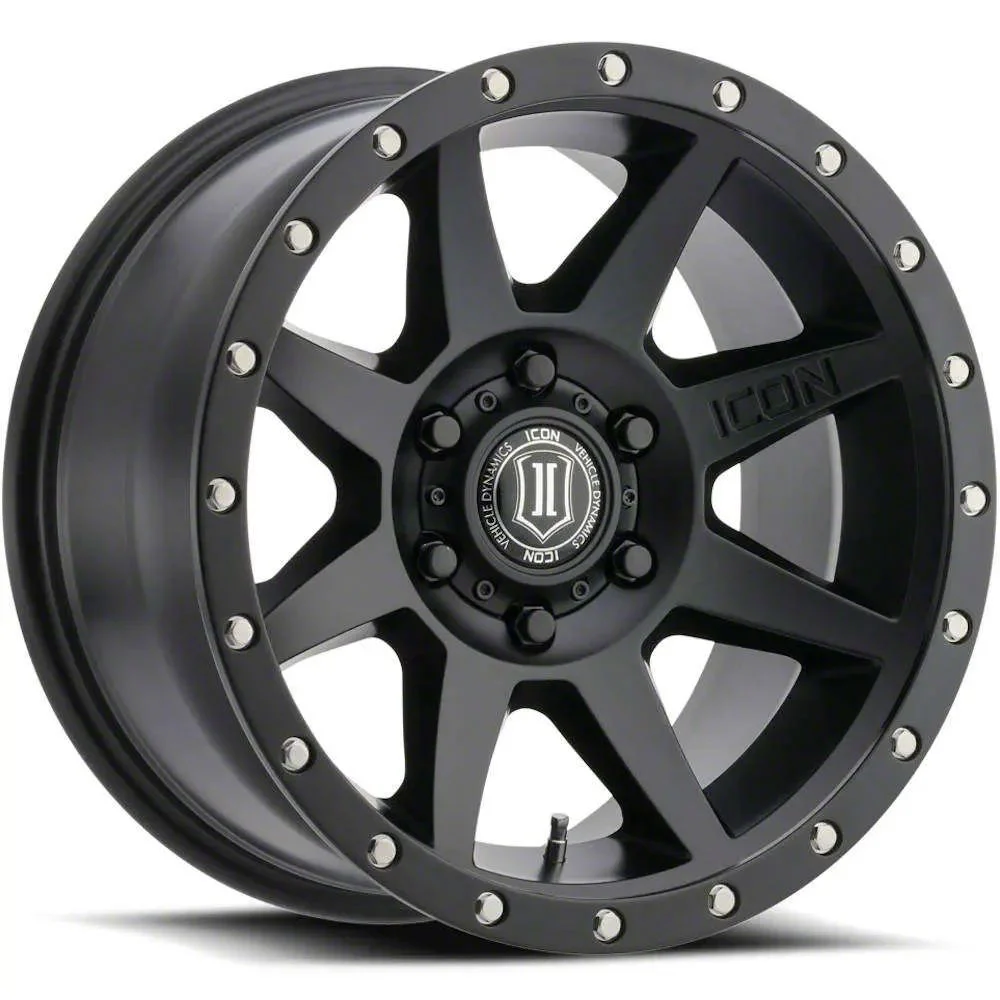ICON Alloys Rebound Satin Black 6-Lug Wheel; 18x9; 25mm Offset (07-14 Tahoe)
